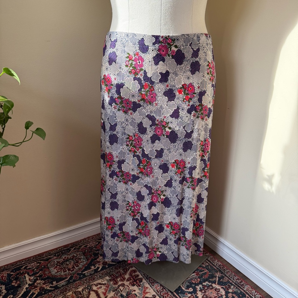 1960s Floral‎ Print Women's Skirt